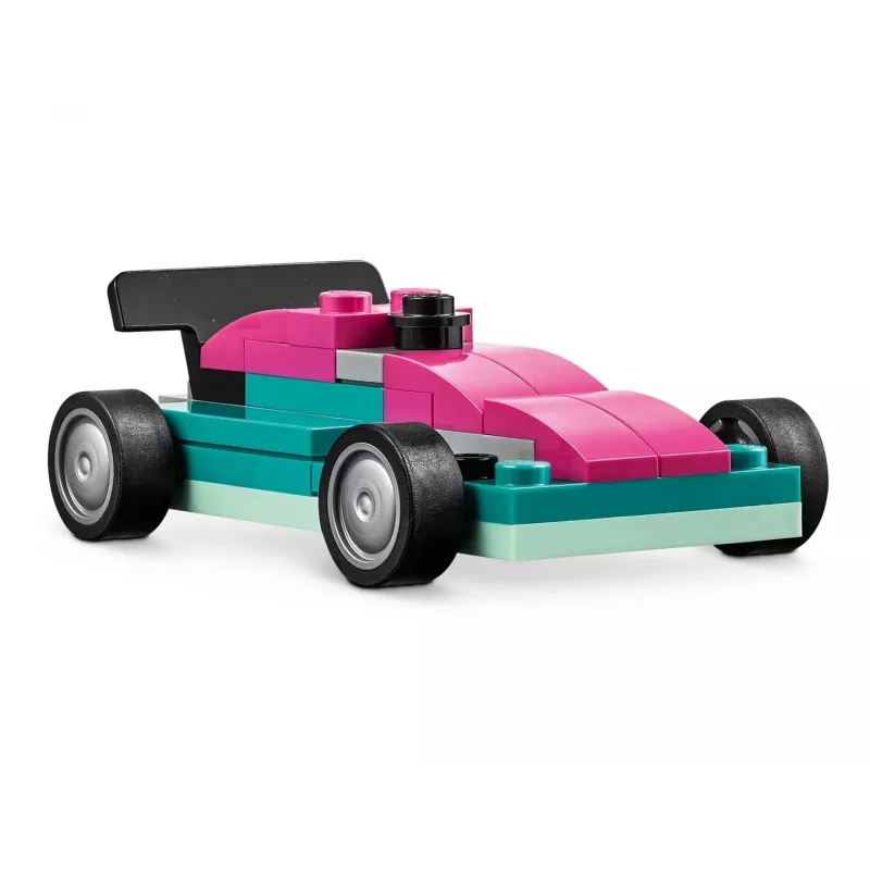 LEGO Classic Kreatywne Pojazdy Kolorowy Zestaw Modeli Samochodów Zawierający Zabawkę Radiowozu Policyjnego i 11023 Classic Zielona Płyta Podstawowa Kwadratowa 32x32 Wypustki Trawnik Budowlany