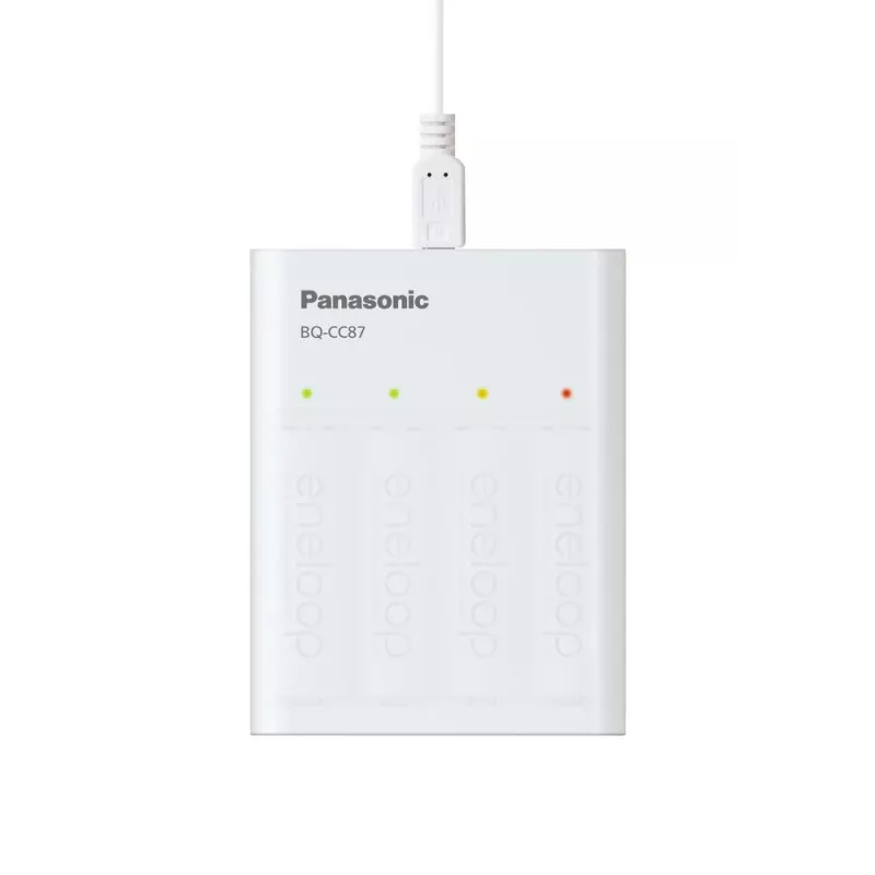 Ładowarka USB PANASONIC Eneloop Smartplus BQ-CC87 + 4x AA 2000 mAh (K-KJ87MCD40USB)
