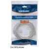 Intellinet kabel krosowy sieciowy, Cat6, 1 m, szary, CCA, U/UTP, PVC, RJ45, pozłacane styki, bez zaczepów, z osłonką, dożywotnia gwarancja