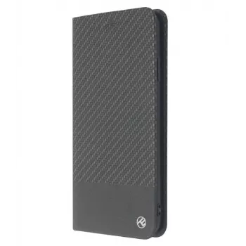 Etui książkowe Tellur Carbon do iPhone XS — czarny