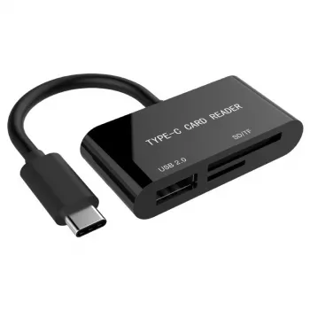 Czytnik kart USB-C SDXC/combo/czarny