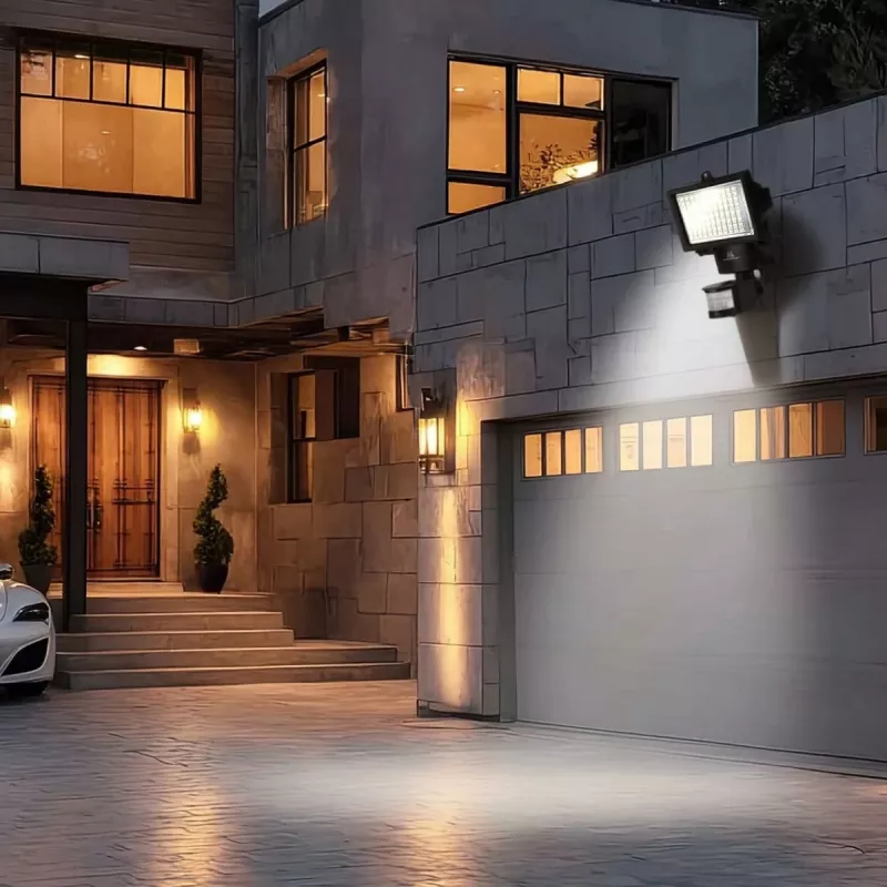 Maclean MCE442 Lampa solarna LED reflektor z czujnikiem ruchu naścienna lampa zmierzchowa IP44 6W 6000K