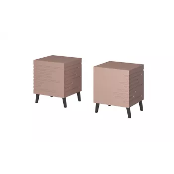 Szafka nocna cama meble NOVA 44x40x52 cm róż mat, 1 szuflada, rama 16 mm