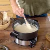 Zestaw do fondue Taurus FF2 2 l na 8 osób, obudowa ze stali nierdzewnej, 1000 W, 230 V, czarno-srebrny