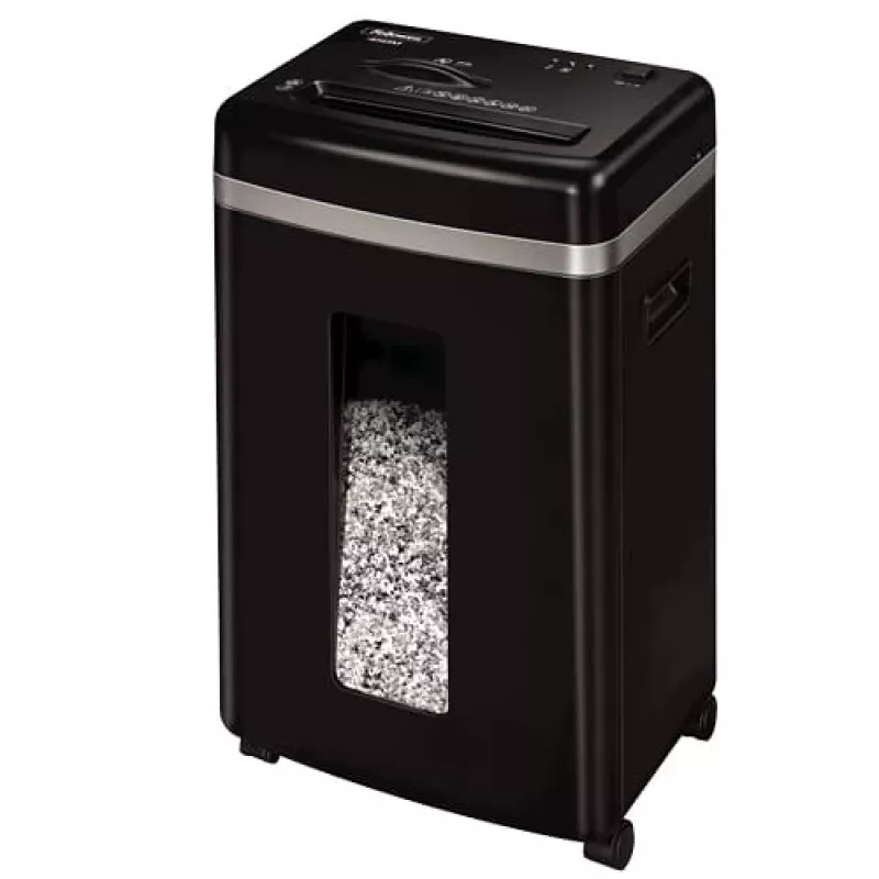 Niszczarka Fellowes Powershred 450M Micro-cut, na 9 arkuszy, 2 x 12 mm, pojemnik 22 l, czarna