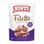 Mokra karma dla psów RINTI Filetto Filet z kurczaka z kaczymi sercami, 100 g saszetka, karma pełnoporcjowa, 14% białka, 1% tłuszczu, 82% wilgotności