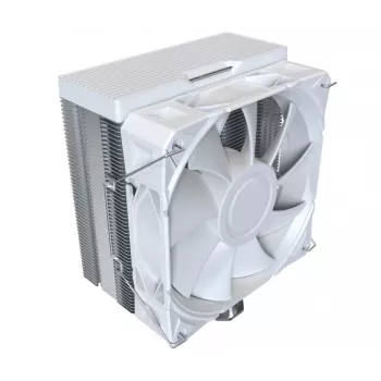 Chłodzenie powietrzne CPU Montech NX400, wentylatory 120 mm, białe, wymiary 156×74×120 mm, TDP 270 W
