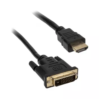 Kabel przejściowy wideo Akasa AK-CBHD06-20BK 2m DVI-D HDMI Czarny