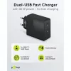 Ładowarka sieciowa Goobay 61757 Szybkie ładowanie USB Type-C 2 porty Czarna