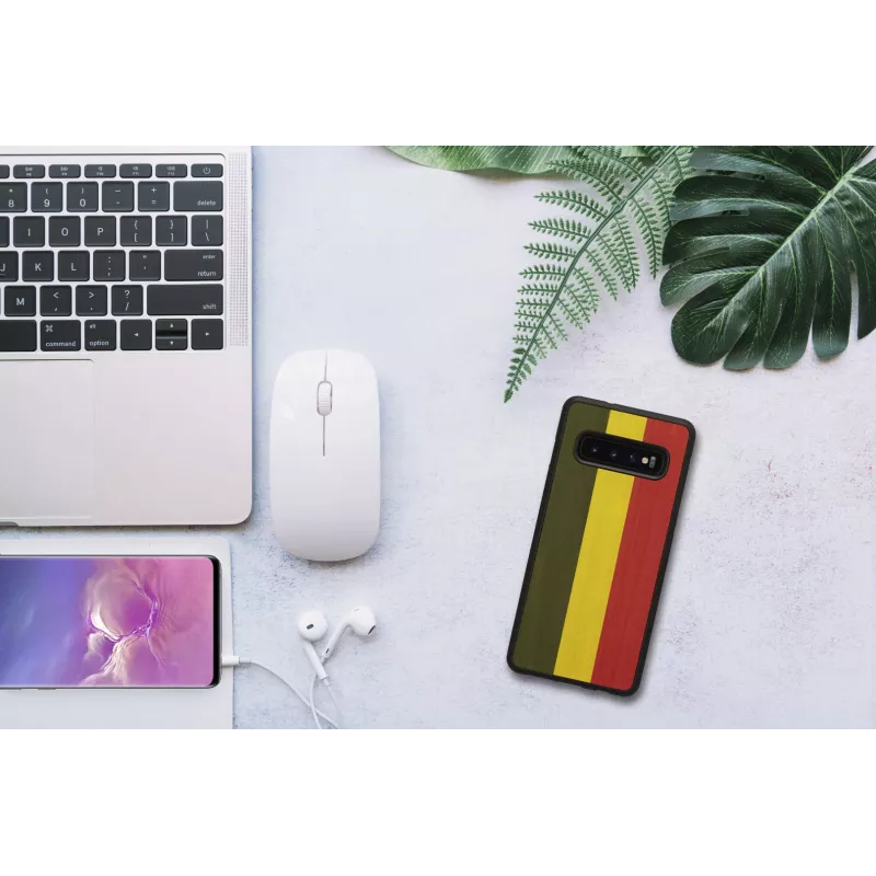 Etui na smartfon man and wood dla Galaxy S10 — reggae Czarny etui ochronne