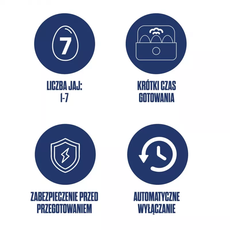 Jajowar Westinghouse WKEB201EU — elektryczny kuchenny parowar do jajek na blat, do 7 jajek
