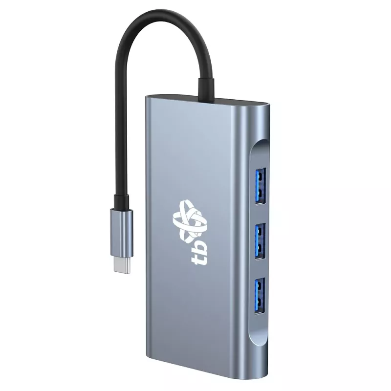 HUB 8w1 Adapter USB C HDMI x2 USB VGA RJ45 PD