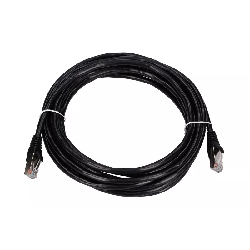 Kabel krosowy LAN Extralink Cat5e FTP 5 m, skrętka miedziana, RJ-45–RJ-45, czarny