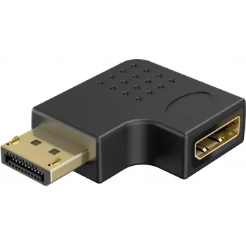 Goobay DisplayPort Angled Adapter 90° Left czarny (77132)