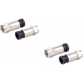 Zestaw złączy koncentrycznych F zaciskowych ShiverPeaks 85029-A-SET2 do kabli 7 mm, 2 szt.