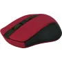 Bezprzewodowa mysz optyczna DEFENDER MM-935 RF — symetryczna, 1600 DPI, czerwona, odbiornik RF USB, baterie AAA