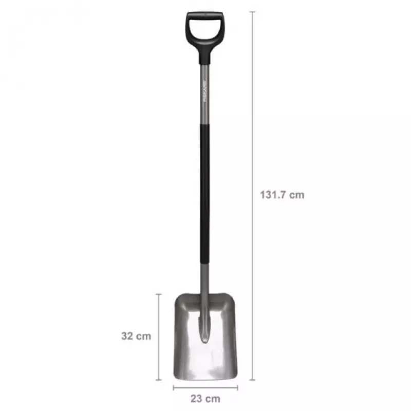 Łopata Fiskars Ergonomic FS.S. 1025376 Szara — ergonomiczna łopata ogrodowa