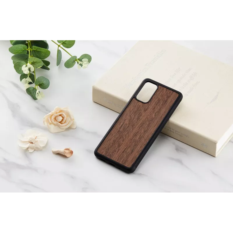 Etui ochronne smartfona mężczyzna i drewno dla Samsung Galaxy S20+ — Koala Czarny