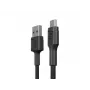 Kabel USB 2.0 zielony Cell KABGC23, USB A – Micro-USB B, 0,3 m, czarny