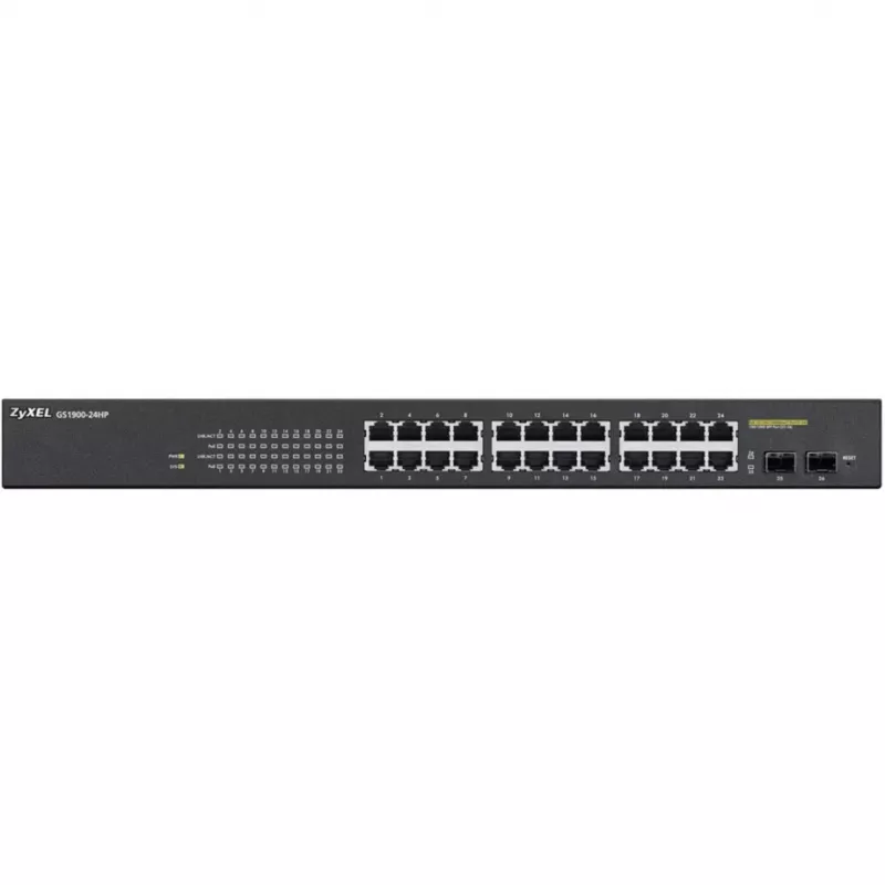 Zyxel GS1900-24HP Managed Gigabit Ethernet (10/100/1000) 1U Czarny