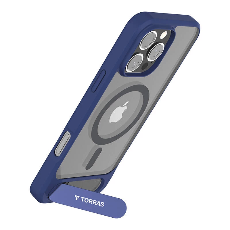 Etui Torras Pstand Series dla iPhone 16 Pro — Niebieskie smukłe lekkie etui ochronne