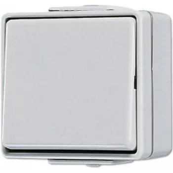 Przycisk Jung 606 W 1P przewodowy 250 V 10 A szary
