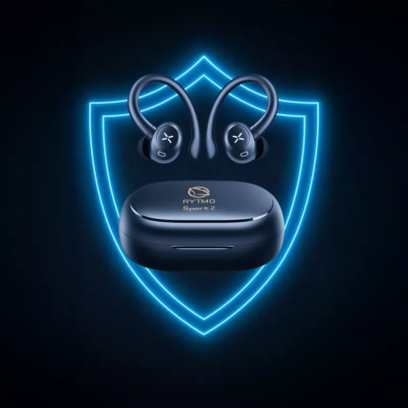 Bezprzewodowe słuchawki sportowe MANTA Rytmo Sport 2 MATWS012BK — True Wireless, douszne, czarne