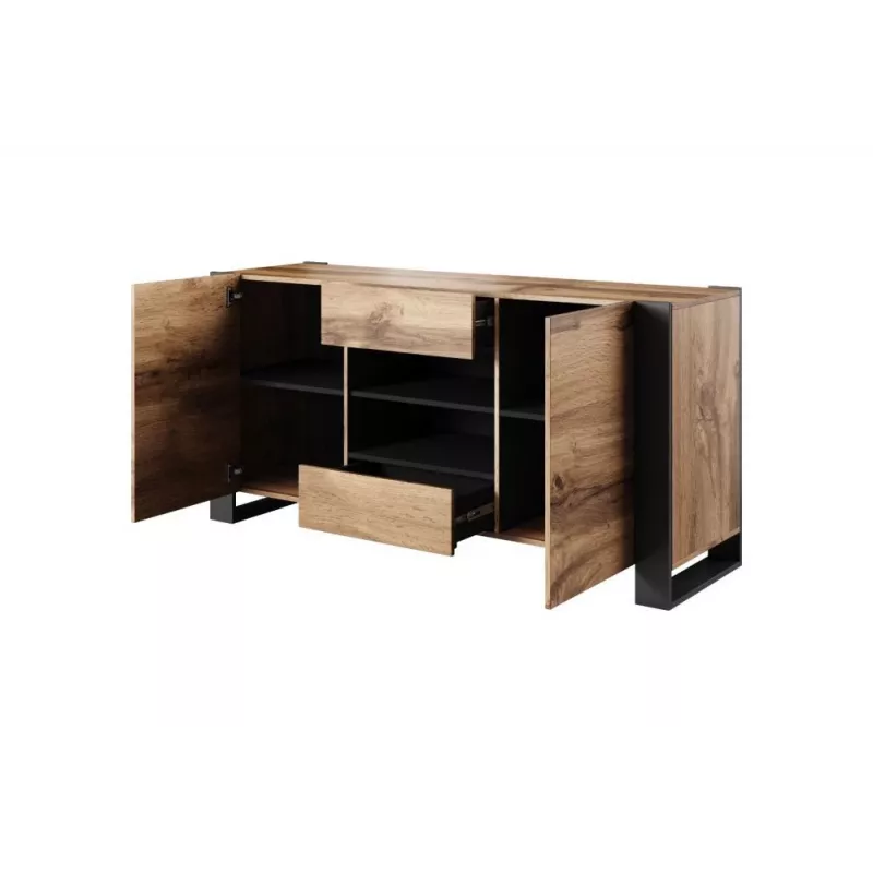 Cama komoda WOOD dąb wotan/antracyt