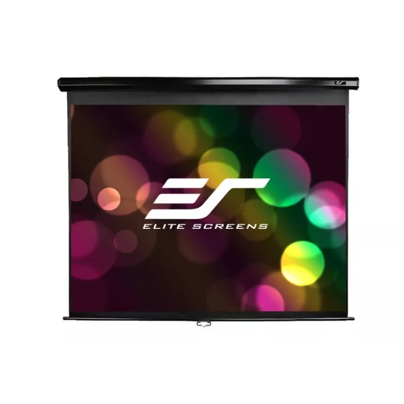 Ręczny ekran projekcyjny Elite Screens M128UWX 128 cali 16:10 — widoczny 276 cm x 172,3 cm, całkowity 283,3 x 189,9 cm, 13,1 kg