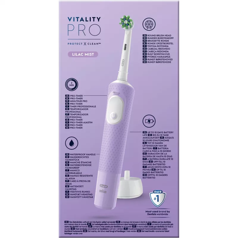 Szczoteczka elektryczna Oral-B Vitality Pro Fioletowa 1 Końcówka