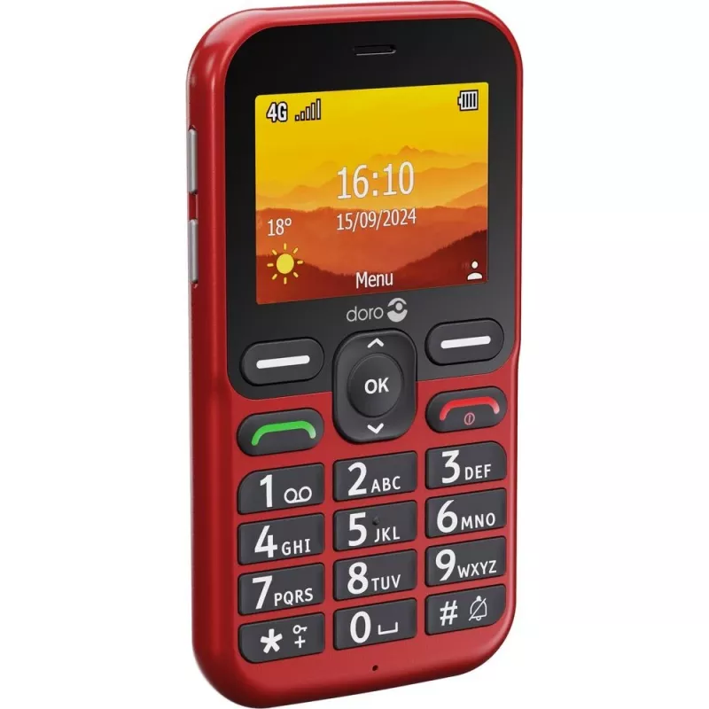 Doro Leva L10 4G, telefon z dużymi przyciskami, czerwony (380571)