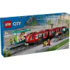 Zestaw budowlany LEGO City Tramwaj i stacja do odgrywania ról dla dzieci z zabawkowym tramwajem, prezent dla chłopców i dziewczynek od 7 lat, którzy kochają pojazdy