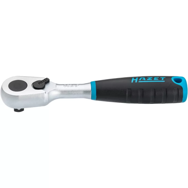 HiPer Fine-Tooth Reversible Ratchet 863HP, 1/4 (czarny/niebieski, kąt pracy 4°, blokada kulowa)