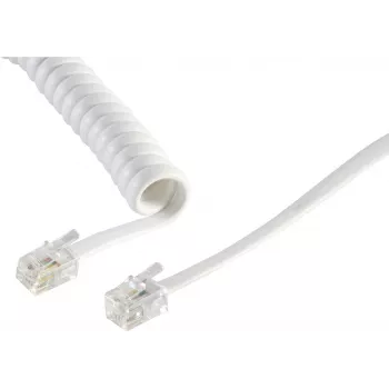 S/CONN 2m RJ10 Transparent biały S/CONN 2m RJ10