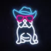 Neon Lights MANTA SNL114MT neon z buldogiem w okularach