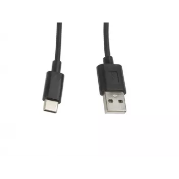 Kabel Lanberg CA-USBO-10CC-0010-BK (USB 2.0 męski - USB 2.0, USB, Type C męski, 1m, Czarny) (CA-USBO-10CC-0010-BK)