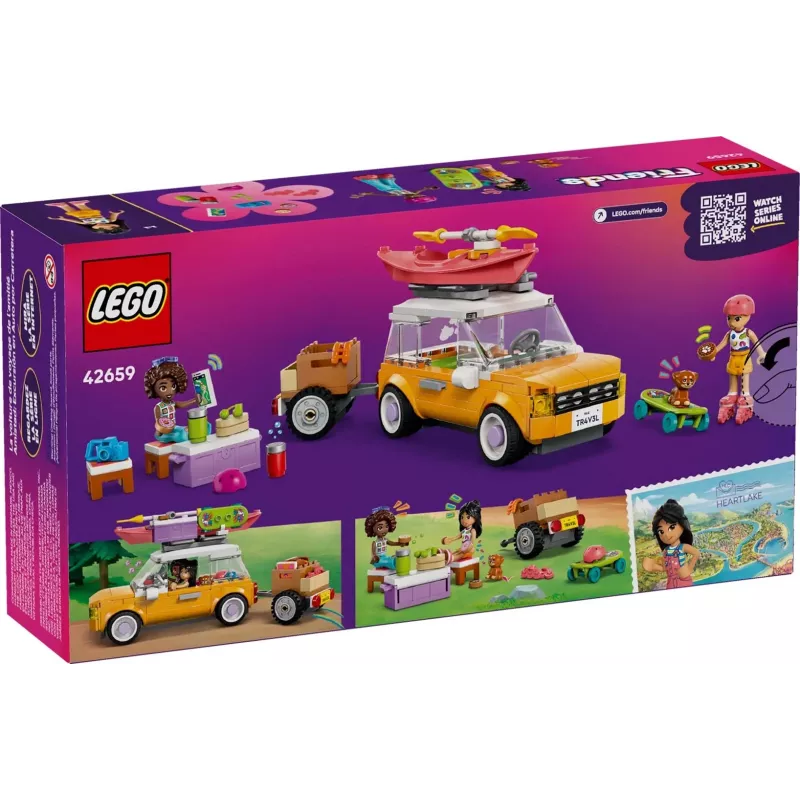 Zestaw konstrukcyjny LEGO Friends 42659 Przygoda w podróży z przyjaciółmi, 220 elementów, 2 minifigurki, wiek 6+
