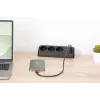 Listwa zasilająca DIGITUS 3-gniazdowa z 2×USB-A i 1×USB-C, 3 gniazda AC typu E/F, kabel 1,5 m, czarna