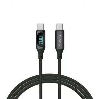 Kabel Savio USB-C - USB-C CL-174 1m czarny USB 3.2 Gen 1