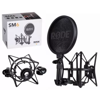 Mikrofon RØDE SM6 — czarny, waga 0,682 kg, wymiary 210×133×210 mm