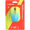 CANYON mysz MW-44 Wireless Charge żółty niebieski