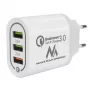 Ładowarka sieciowa MACLEAN MCE479W — szybka ładowarka USB z 3 portami, łączna moc wyjściowa 18 W