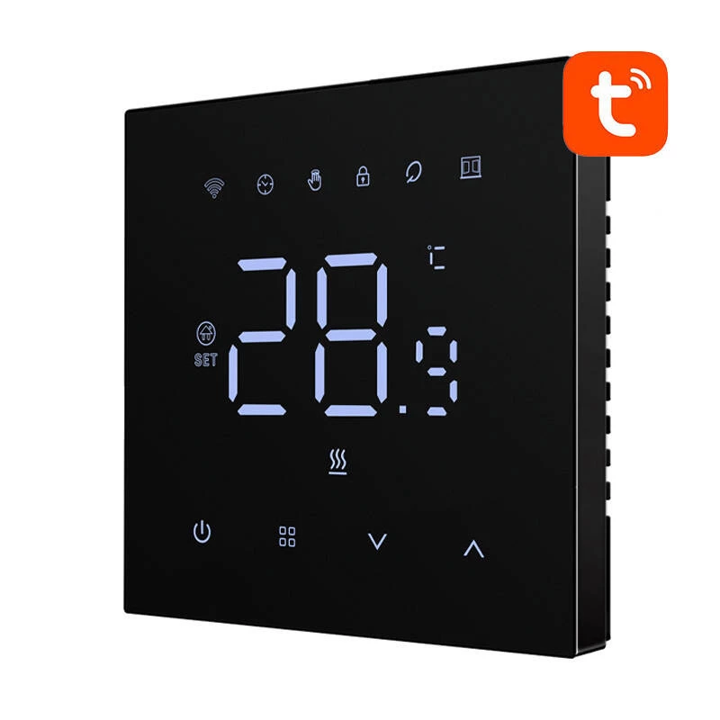 Inteligentny termostat Avatto WT410-16A-B Wi‑Fi 3A, sterowanie Wi‑Fi, maks. prąd 3 A
