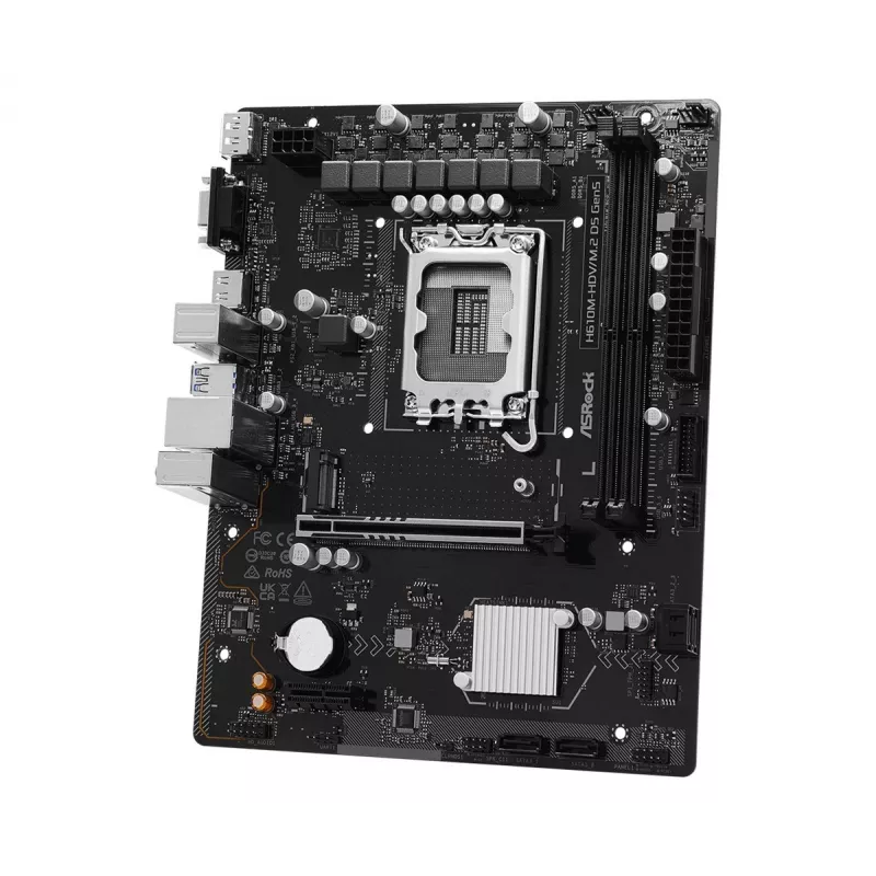 Płyta główna ASRock H610M-HDV/M.2 D5 Gen5 (LGA1700, mATX, DDR5, PCIe 5.0)