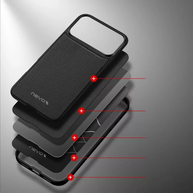 nevox StyleShell NYLO - iPhone 17 Pro Max 6.9 czarny (2529)