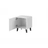 Szafka nocna cama meble PAFOS 2 szt., 45x40x51 cm, biały mat, płyta MDF/wiórowa, rama 16 mm