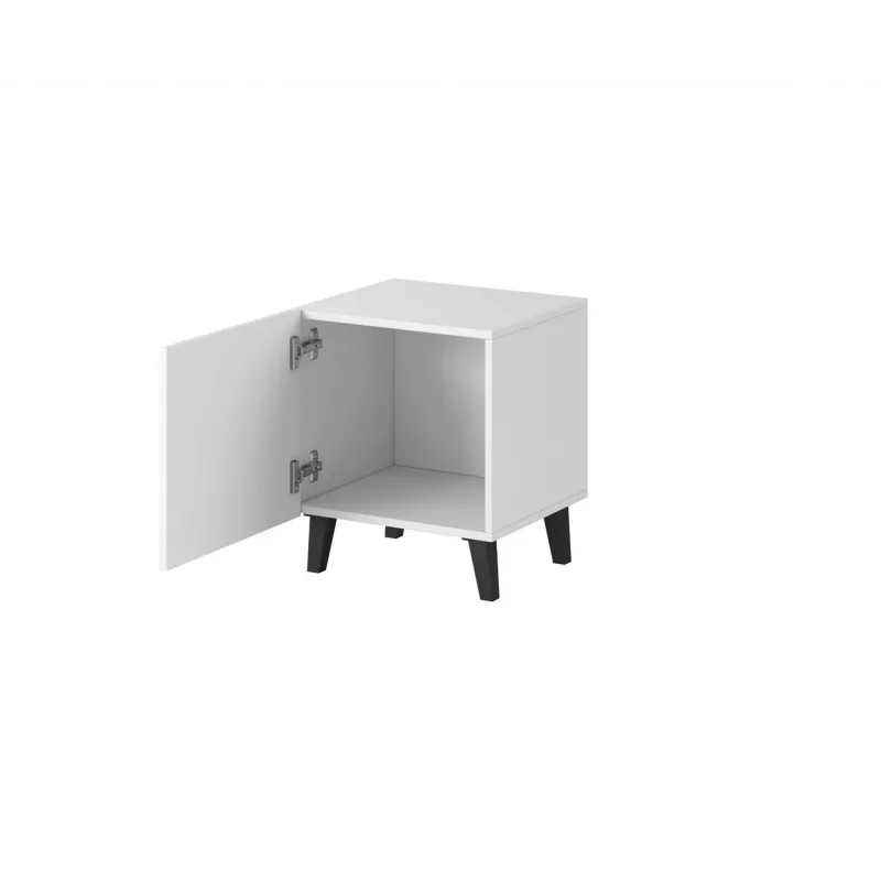 Szafka nocna cama meble PAFOS 2 szt., 45x40x51 cm, biały mat, płyta MDF/wiórowa, rama 16 mm