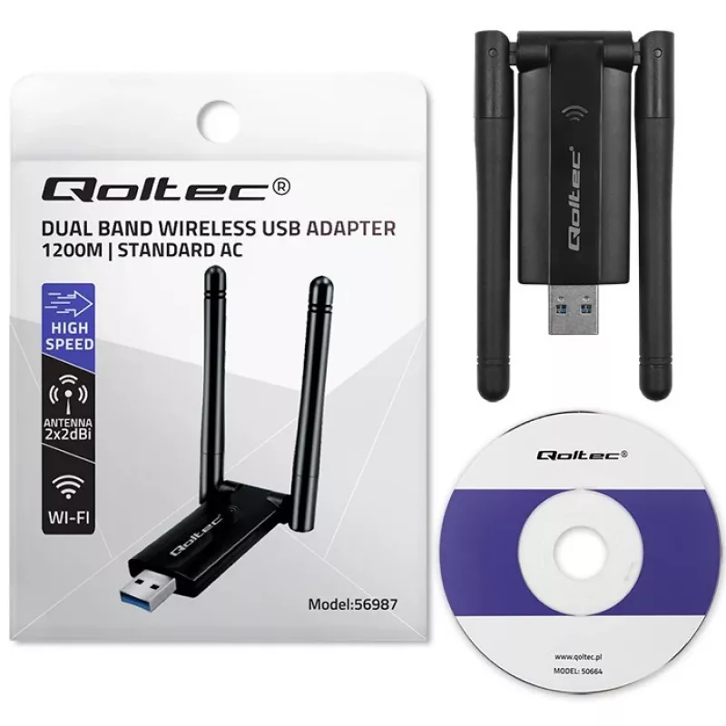 Szybki podwójny adapter Wi-Fi USB 2 X