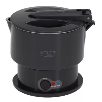 Czajnik elektryczny Adler AD 1377G, pojemność 0,6 L, 600 W, szary, tworzywo/silikon/stal nierdzewna