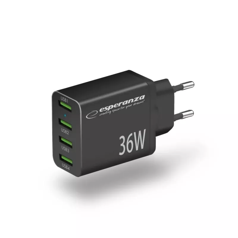 Ładowarka sieciowa Esperanza EZC107K 36W Czarna